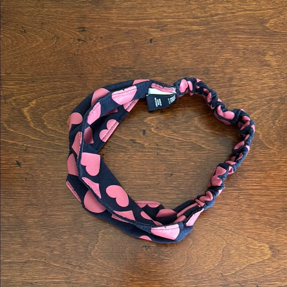 GAP KIDS Girl’s Navy and Pink Heart Headband OS EUC